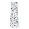 thumbnail image 5 of Ayolanni White Dresses for Women Plus Size Elegant V-Neck Sleeveless Floral Print Midi Dresses Ladies Dresses M, 5 of 5