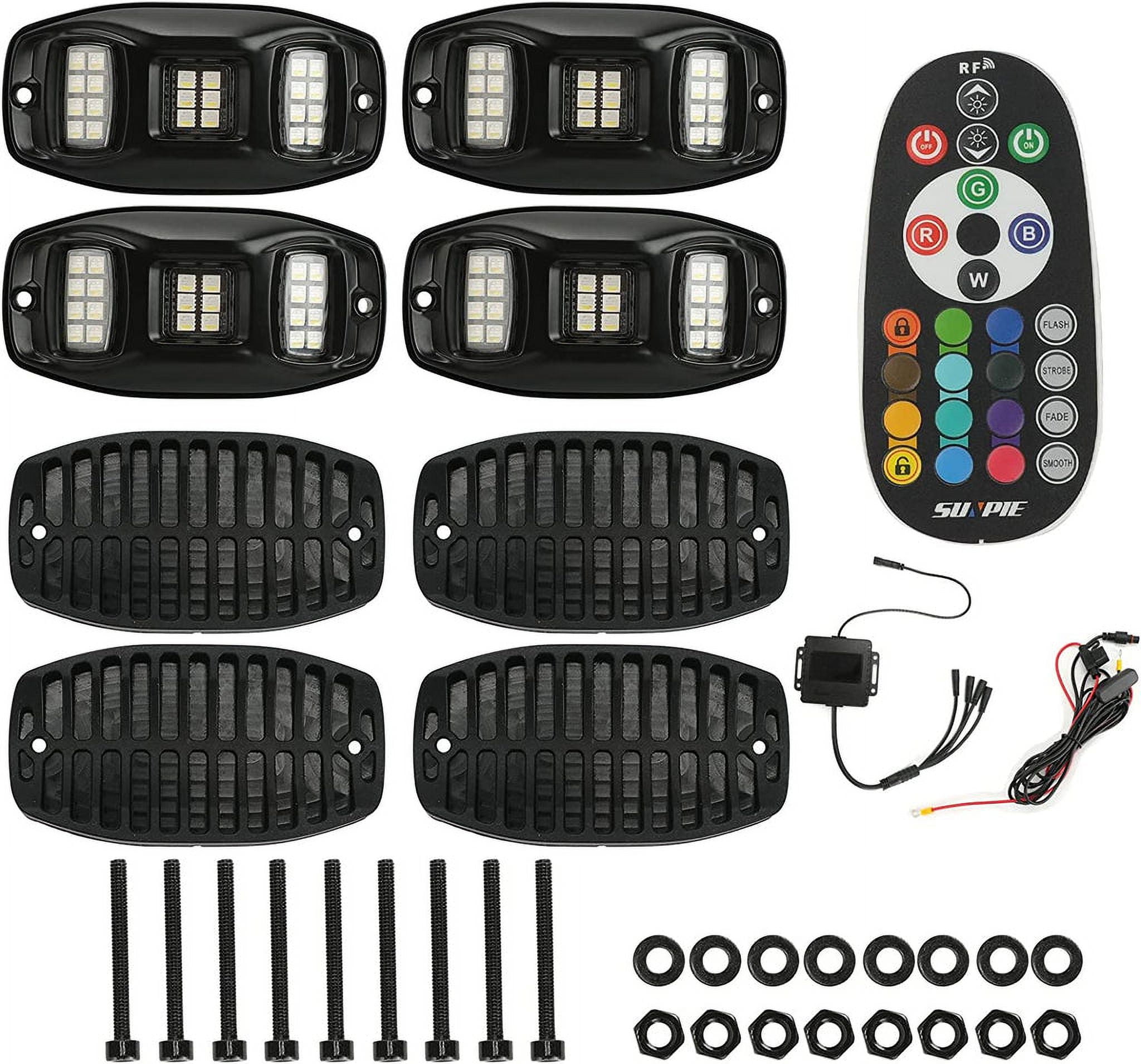 Sunpie Triple Luminous Zone Wide Angle 12PCS RGBW LED Rock Lights