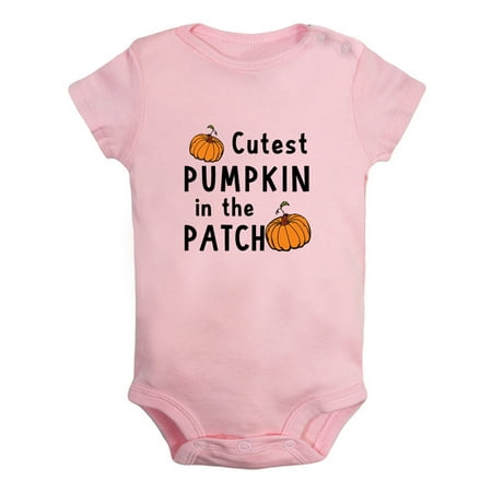 

Cutest Pumpkin in The Patch Funny Rompers For Babies Newborn Baby Unisex Bodysuits Infant Jumpsuits Toddler 0-12 Months Kids One-Piece Oufits (Pink 18-24 Months)