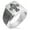 Silver, variant on Stainless Steel Royal Fleur De Lis Needle Stripe Pattern Biker Style Polished Ring