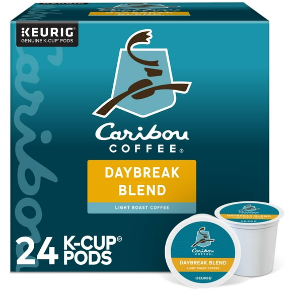 Caribou Coffee, Daybreak Blend Light Roast K-Cup Coffee Pods, 24 Count