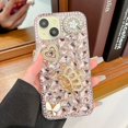 thumbnail image 3 of Pink Diamond Phone Case, Crown And Heart-Shaped Diamond Phone Case, Elegant And Noble Rhinestone Tassel Phone Case, Suitable for Iphone 15 Pro Max.11/12/13/14/15/12Pro/13Pr, 3 of 4