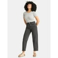 thumbnail image 2 of Time and Tru Women's High Rise Barrel Jeans, 26.5" Inseam, Sizes 0-20, 2 of 5