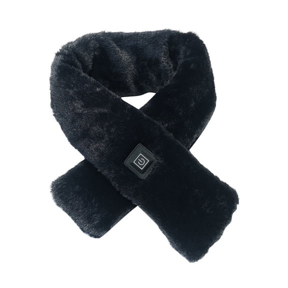 Gephdiin Christmas Heated Scarf Heated Scarf for Men and Women 3 Temp Settings Usb Smart Heating Scarf Cordless Neck Heating Pad Scarf Washable Scarf for Women Black One Size