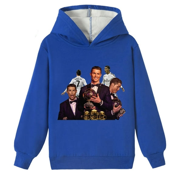 Fleece Sweatshirt Cristiano Ronaldo Brushed Design works for Winter School Holiday Outings