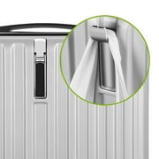 2PCS Luggage Two Piece Rolling Luggage Set Lightweight With Hook 20″ + 14″ Silver