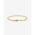 thumbnail image 2 of Women's S925 Sterling Silver Rainbow Tennis Bracelet with Multi-Colored Gemstones, Gold Plated Chain, Secure Clasp Gift For Mother ||Her ||Lover, 2 of 2