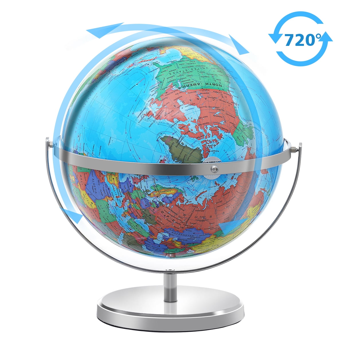 Teaching Aid Blow Up Atlas World Map of the Earth 2x Inflatable Globe 40cm 