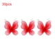 thumbnail image 1 of 30 mariposas con purpurina de malla con alambre y gemas artificiales, manualidades hechas a mano para decoración del hogar, fiesta de deshierbe, color rojo, 1 of 5