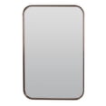 thumbnail image 1 of Afina CU-2030-B 20 x 30 in. Decorative Curve Collection Rectangle Framed Mirror with Rounded Corners - Brushed Stainless Steel, 1 of 1