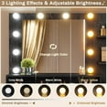 thumbnail image 4 of Afuhokles Vanity Table with Lighted Mirror and Charging Station, Makeup Desk Vanity Dresser with 10 LED Light, 5 Drawers, Black, 4 of 7