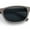 Grey - Black, variant on Womens Classy Narrow Rectangle Horn Rim Plastic Fashion Sunglasses Tortoise - Brown