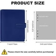 thumbnail image 3 of MetalM - A5 Binder 6 Ring,Mini Photocard Binder for A5 Filler Paper, Loose Leaf Personal Planner with Magnetic Buckle Closure(Dark Blue), 3 of 14