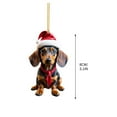 thumbnail image 2 of Christmas Dachshund Dog Ornaments, 3.15" Cute Dog Acrylic Hanging Decoration, Xmas Tree Pendant Party Supplies for Home Xmas Holiday Office Indoor Outdoor Decor, Dog Lovers Gift Idea, 2 of 3