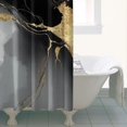 thumbnail image 4 of Gray Marble Gold Line Pattern Shower Curtain 36"x72" ,Bathroom Decorative Shower Curtains Set with 12 Hooks,Modern Waterproof Washable Shower Curtain, 4 of 6