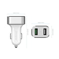 thumbnail image 4 of charging adapter,30w 2-port Usb Avec Rapide 3.0 Plus Alimenté Adapter 3.0 Pour / Le Max With Quick Car With / Le Usb-powered White Silver 5 / De Voiture Quick 3.0 Par / One A9 Blanc, 4 of 7