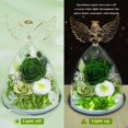 thumbnail image 3 of Figura de ángel preservada con forma de flor Rose Forever en vidrio, 3 of 7