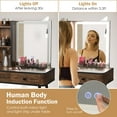 thumbnail image 5 of Costway Vanity Set with Dimmable Lighted Mirror 3 Lighting Modes Brown, 5 of 10