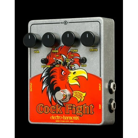 Electro Harmonix EHX Cock Fight Cocked Talking Wah & Fuzz Guitar Pedal  - Part Number: Cock (Best Fuzz Pedal For Strat)