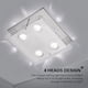 thumbnail image 4 of Luz De Techo Moderna Luz Colgante De 4 Cabezales Para Sala De Estar Cocina Dormitorio Advancent HA024370-02, 4 of 5