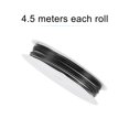 thumbnail image 2 of Uxcell 22 Gauge Copper Wire 0.6mm Dia Black Resistant Beading Wires Pendant Making Art Craft 4.5M 1 Roll, 2 of 6