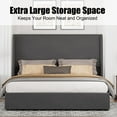 thumbnail image 6 of Jocisland Queen Bed Frame with Lift up Storage,Linen Platform Bed Frame,No Box Spring,Dark Grey, 6 of 7