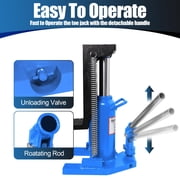 Hydraulic Toe Jack Lift, 10 Ton Toe 20 Ton Top, 11.4 × 18.8 × 8.2 in Blue Claw Jack with Detachable Handle, for Industrial Machinery & Vehicle Maintenance