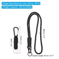 thumbnail image 2 of Uxcell Braided Paracord Lanyard Keychain Paracord Neck Badge Lanyard with Hook Clip and Key Ring Black 6 Pcs, 2 of 6