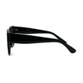 thumbnail image 3 of Womens Large Thick Plastic Horn Rim Retro Chic Sunglasses All Black, 3 of 4