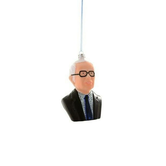 BERNIE SANDERS Glass Christmas Ornament, 5" Tall, by Cody Foster