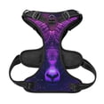 thumbnail image 5 of Lsque Purple Starry Sky Antelope Dog Harness, No-Pull Pet Harness with 2 Leash Clips, Adjustable Soft Padded Dog Vest with Easy Control Handle for Large Dogs-X-Large, 5 of 9
