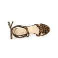 thumbnail image 4 of BLISSFUL STEP Women's Open Toe Lace-Up High Block Heeled Sandals Leopard (Size 7), 4 of 6