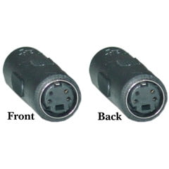 - S-Video Coupler / Gender Changer, S-Video (MiniDin4) Female to S-Video (MiniDin4) Female