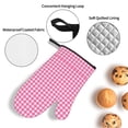 thumbnail image 4 of Checked Gingham Oven Mitts and Pot Holders Sets Baking Sets for Kitchen BBQ Gloves Heat Resistant Cooking \r\nPink White Background 4 Pieces, 4 of 8