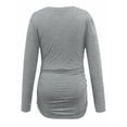 thumbnail image 5 of V Neck Long Sleeve Pregnancy Tops Shirts Maternity Clothes for Women 3-Pack, 5 of 6