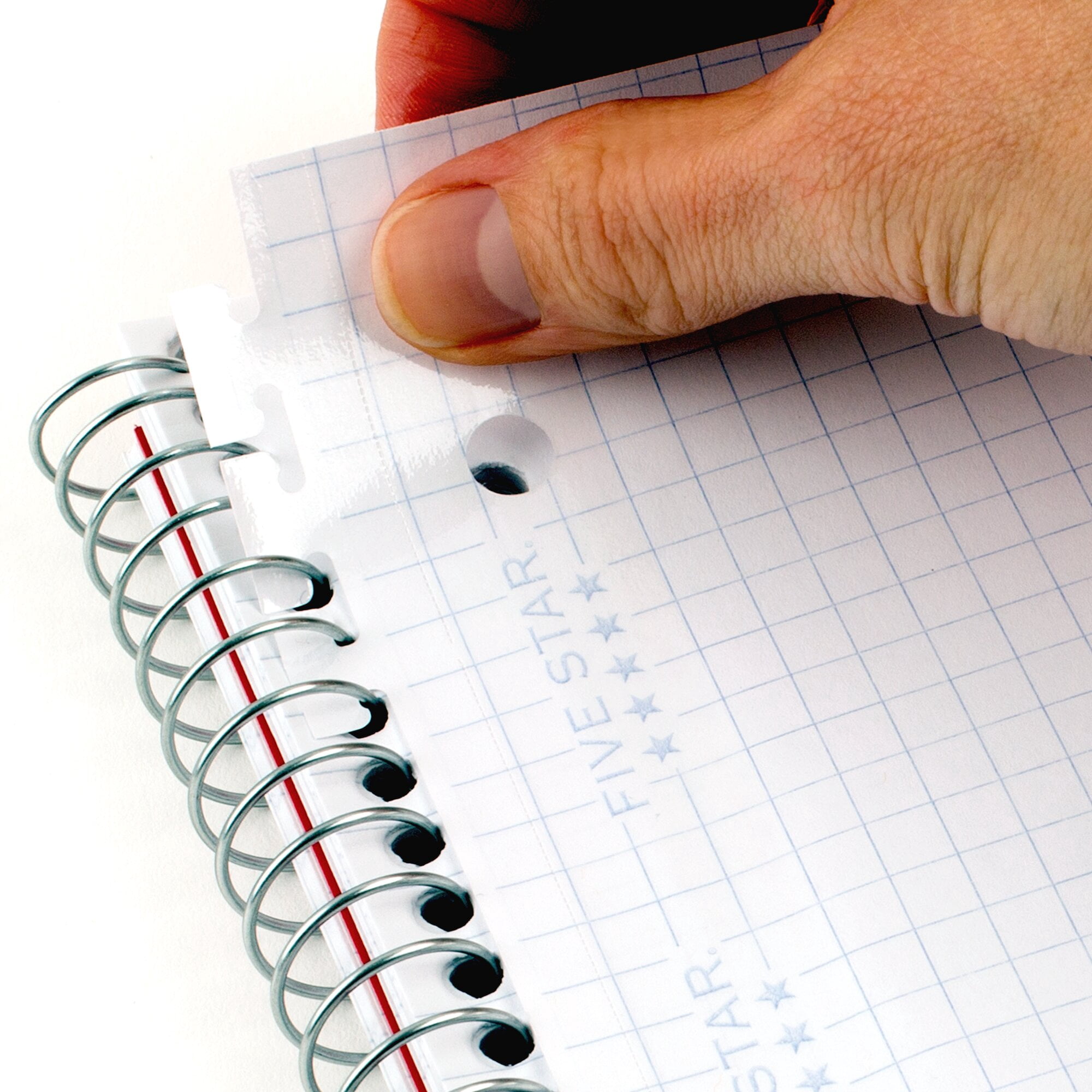 Five Star Reinforced Insertable Notebook Paper, Graph Ruled, 8.5" x 11", 75 Sheets