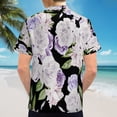 thumbnail image 6 of High Quality Hawaiian Shirts for Men Short Sleeve Aloha Beach Shirt Floral Summer Casual Button Down Shirts Blouses P8UR59, 6 of 7
