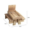 thumbnail image 3 of KQJQS Squirrel Feeder, Squirrel Picnic Table Feeder for Outside with Umbrella Benches Carbonized Wood Bird Chipmunk Feeder Picnic Solid Structure Hanging Corn Cob Holder Snacks Peanuts Pet Gifts, 3 of 7