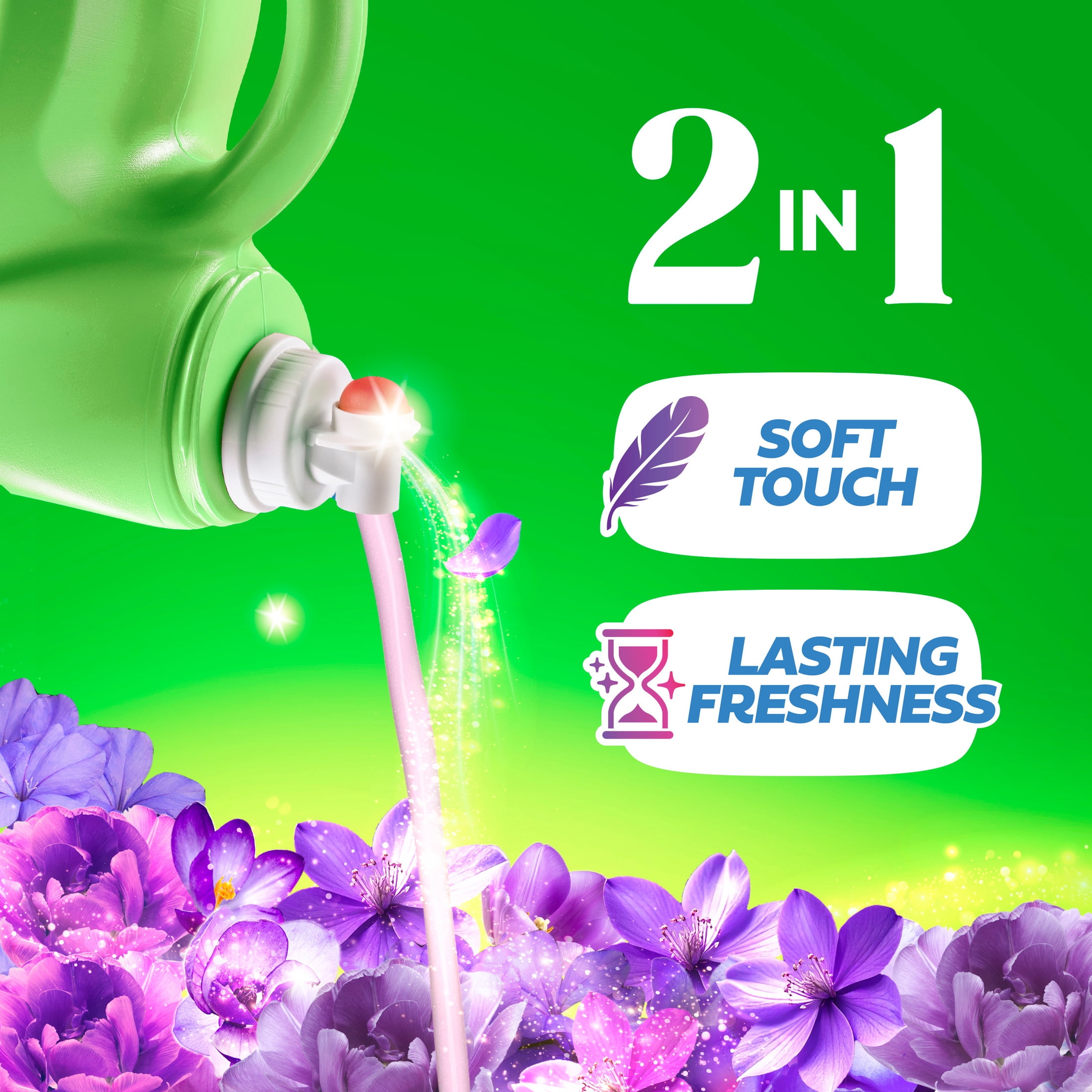 (4 pack) Gain Liquid Laundry Fabric Softener and Conditioner, Moonlight Breeze Scent, 140 fl oz, 190 Loads