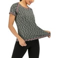 thumbnail image 3 of LELINTA Women's Plus Size Short Sleeve Women Quick Dry Slim Fit Yoga Tops Activewear Sports T-Shirt Pink/ Blue/ Grey, S-3XL, 3 of 7