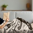 thumbnail image 3 of Ghost Soft Flannel Fleece Blanket, Halloween Trick or Treat Ghost Illustration with Grunge Background Design, Cozy Plush for Indoor and Outdoor Use, 50" x 70", Dark Brown and Beige, by Ambesonne, 3 of 5