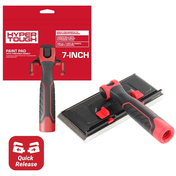 Hyper Tough 7-Inch Paint Pad with Rotating Handle for Smooth, Controlled Coverage