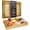 Bamboo Natural With Silver Handles, variant on Comfify Bamboo Serving Trays with Stainless Steel Handles, Set of 2 Nesting Trays for Serving & Home Decor