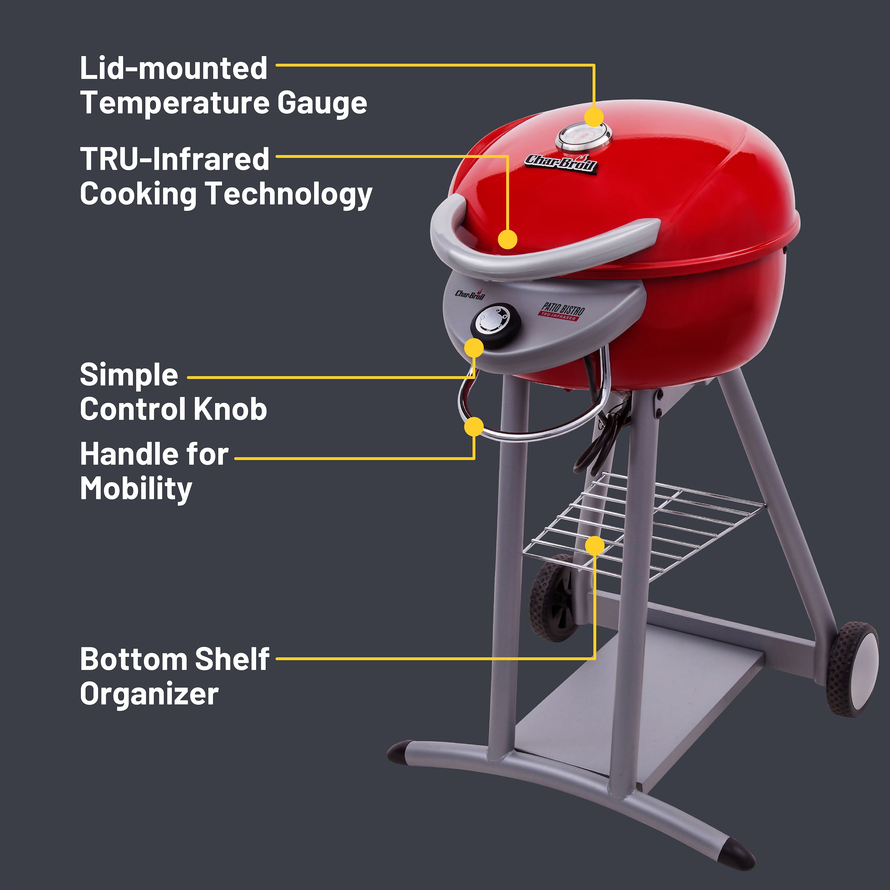 Charbroil Patio Bistro® Electric Grill, Red