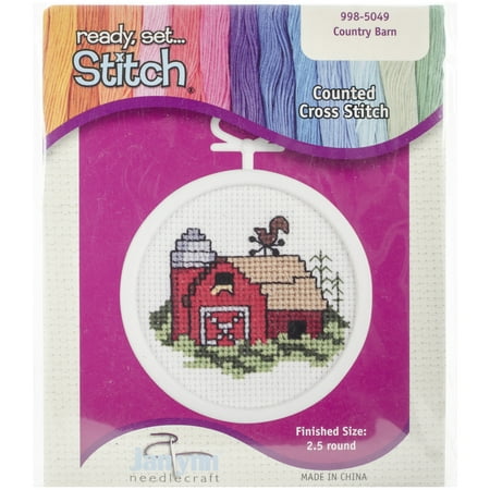Barn Mini Counted Cross Stitch Kit-2.5