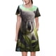 thumbnail image 1 of Easygdp Daisy Koala para Vestido Transpirable de Mujer, Vestido Suelto de Manga Corta con Pliegues y Bolsillos para el Verano, 1 of 6