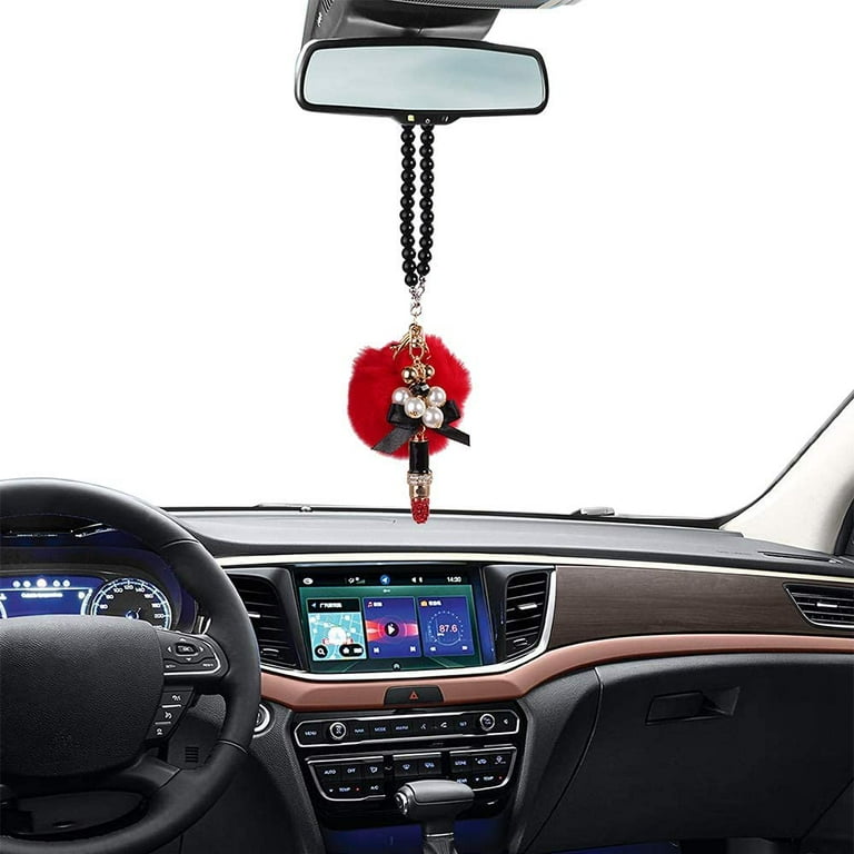 MINI-FACTORY Car Hanging Interior Decoration Rear View Mirror Accessories  Car Charm Ornament for Girls - Pink Unicorn 