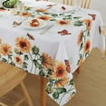 thumbnail image 5 of SASTYBALE Sunflower Table Cloth, Waterproof Summer Tablecloth, Stain Resistant Green Border Decorative Polyester Fabric Table Cover for Fall Dining, Party, Indoor, Outdoor (Rectangle,60" x 84"), 5 of 7