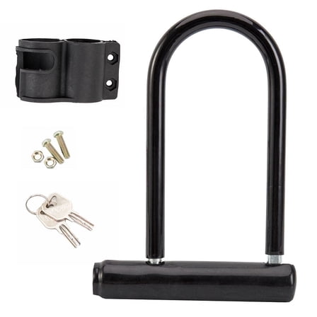 OKYMOTOR Bike U-Lock with Keys Heavy Duty Anti Theft Bicycle Lock for Electric Scooter Mountain Bikes Road Bicycles Doors Home Outdoor Use