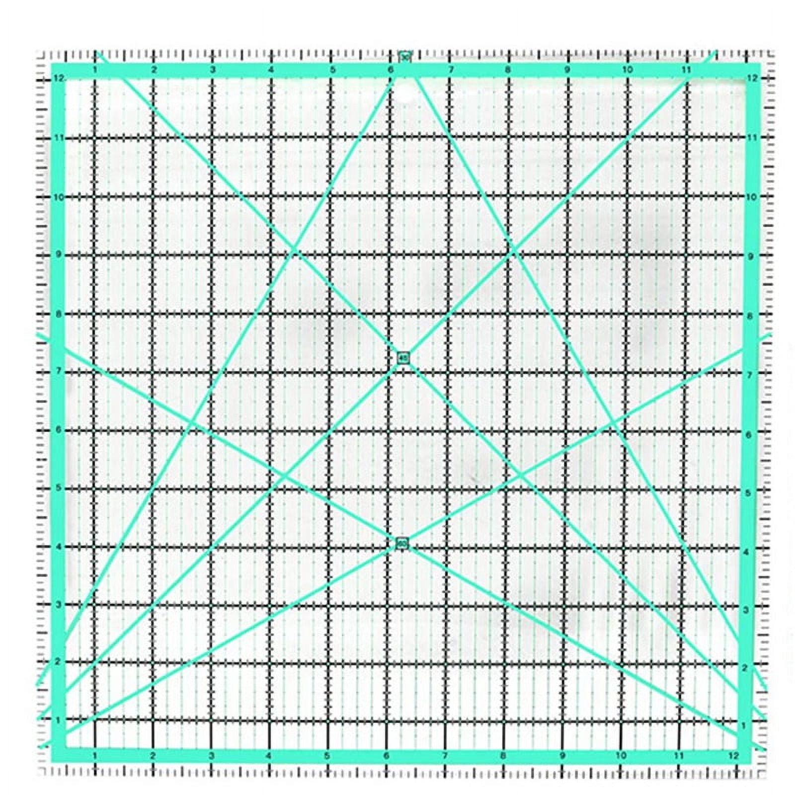 4PCS Square Quilting Ruler (12.5/9.5/6/4.5Inch) Sewing Acrylic Ruler Anti-Slip Ruler DIY Quilting Tools
